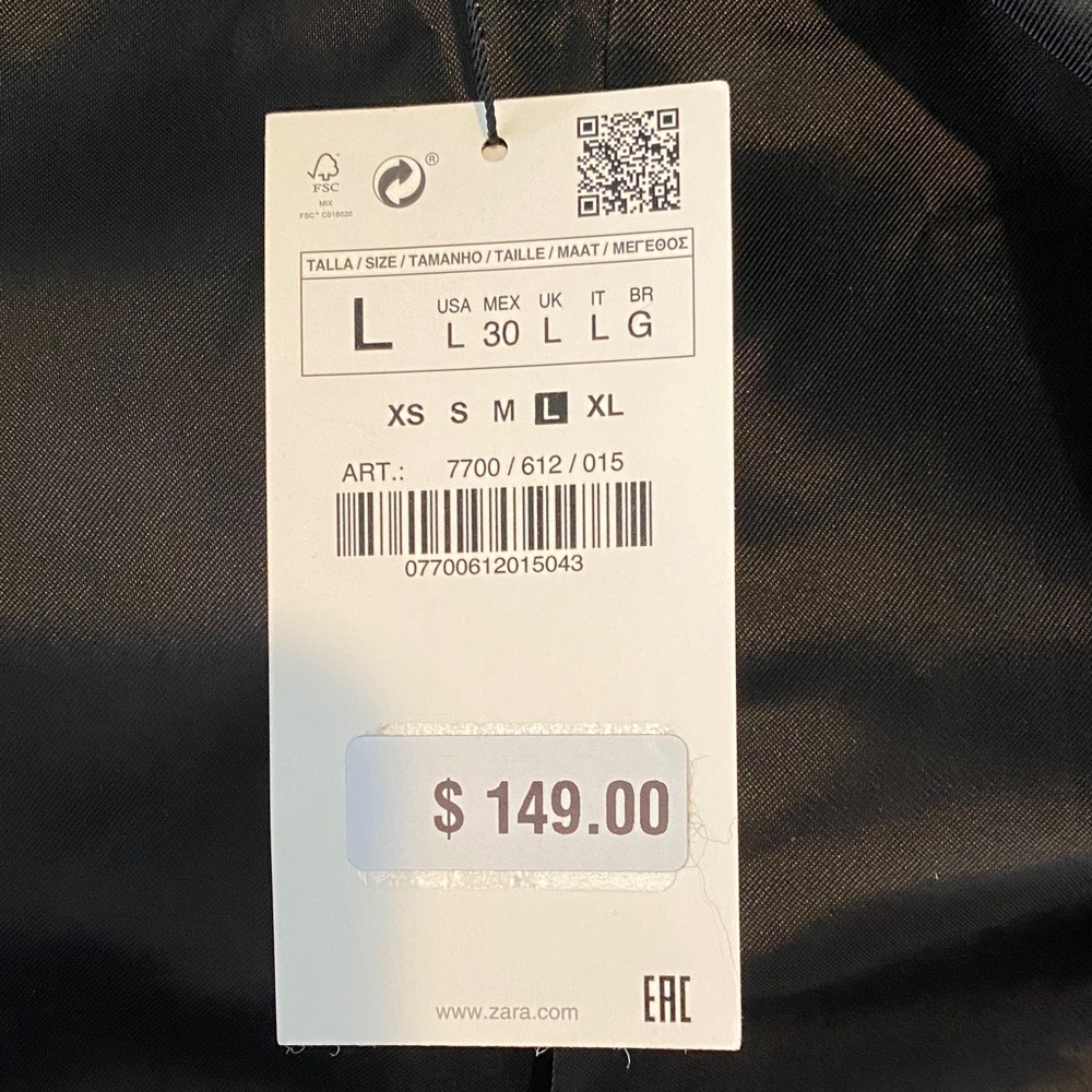 Zara Red and Black Plaid Blazer Coat - Picture 12 of 12